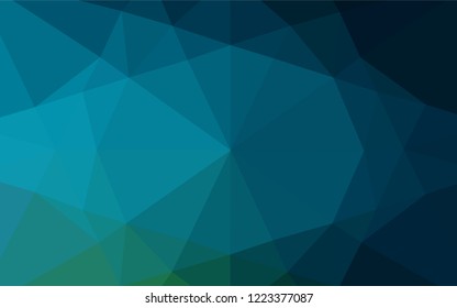 Light Blue, Green vector blurry hexagon template. Creative illustration in halftone style with gradient. The completely new template can be used for your brand book.