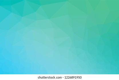 Light Blue, Green vector blurry hexagon template. Geometric illustration in Origami style with gradient.  The template can be used as a background for cell phones.
