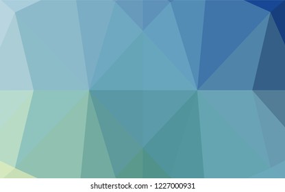 Light Blue, Green vector blurry hexagon template. Geometric illustration in Origami style with gradient.  The textured pattern can be used for background.