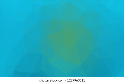 Light Blue, Green vector blurry hexagon template. Shining illustration, which consist of triangles. A completely new template for your business design.