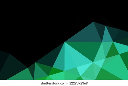 Light Blue, Green vector blurry hexagon template. Creative geometric illustration in Origami style with gradient. A new texture for your design.