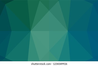 Light Blue, Green vector blurry hexagon pattern. Creative illustration in halftone style with gradient. The elegant pattern can be used as part of a brand book.