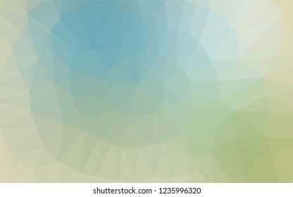 Light Blue, Green vector blurry hexagon texture. A sample with polygonal shapes. The best triangular design for your business.