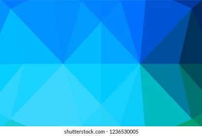 Light Blue, Green vector blurry hexagon texture. Creative geometric illustration in Origami style with gradient. The elegant pattern can be used as part of a brand book.