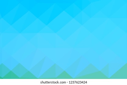 Light Blue, Green vector blurry triangle template. A vague abstract illustration with gradient. Template for your brand book.