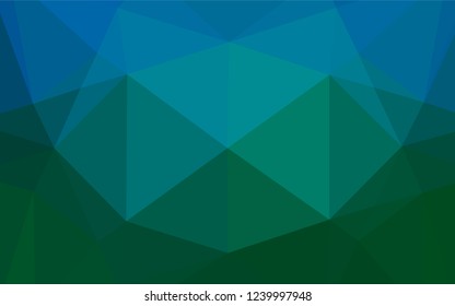 Light Blue, Green vector blurry hexagon pattern. A sample with polygonal shapes. The template can be used as a background for cell phones.