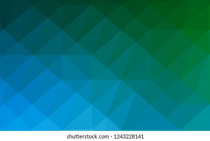 Light Blue, Green vector blurry triangle pattern. Shining illustration, which consist of triangles. Textured pattern for background.