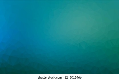 Light Blue, Green vector blurry hexagon template. Colorful abstract illustration with gradient. The template can be used as a background for cell phones.