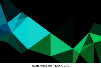 Light Blue, Green vector blurry hexagon pattern. Brand new colored illustration in blurry style with gradient. The template can be used as a background for cell phones.