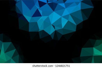 Light Blue, Green vector blurry hexagon texture. Creative geometric illustration in Origami style with gradient. Brand new design for your business.