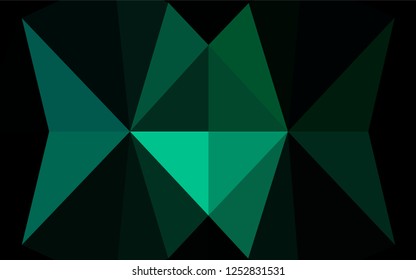 Light Blue, Green vector blurry hexagon texture. Geometric illustration in Origami style with gradient.  A completely new design for your business.