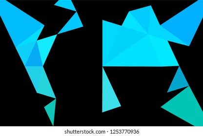 Light Blue, Green vector blurry hexagon texture. Creative illustration in halftone style with gradient. The textured pattern can be used for background.