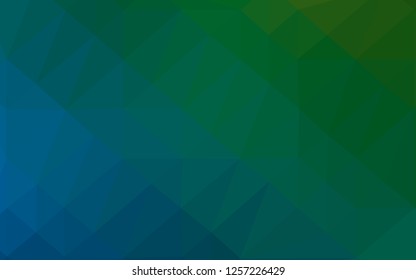 Light Blue, Green vector blurry triangle pattern. Shining colored illustration in a Brand new style. Polygonal design for your web site.