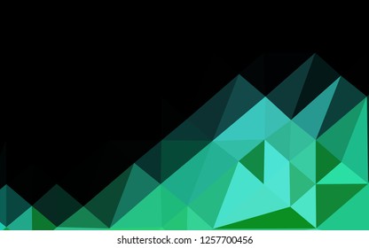 Light Blue, Green vector blurry triangle pattern. Colorful illustration in Origami style with gradient.  Completely new template for your business design.