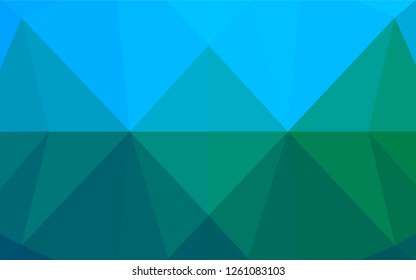 Light Blue, Green vector blurry hexagon template. Brand new colored illustration in blurry style with gradient. Brand new style for your business design.