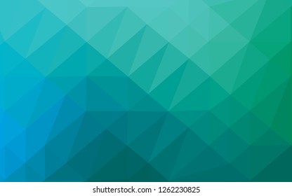Light Blue, Green vector blurry triangle pattern. Brand new colorful illustration in with gradient. Template for your brand book.