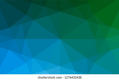 Light Blue, Green vector blurry hexagon template. A sample with polygonal shapes. The template can be used as a background for cell phones.