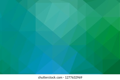 Light Blue, Green vector blurry triangle pattern. Glitter abstract illustration with an elegant design. New texture for your design.