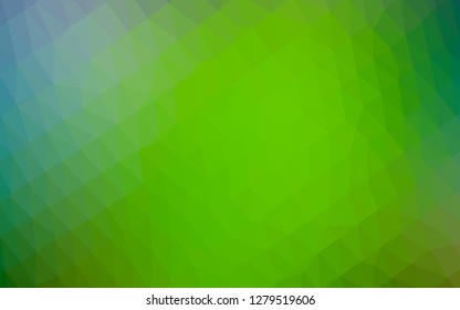 Light Blue, Green vector blurry triangle pattern. Shining colored illustration in a Brand new style. Completely new design for your business.