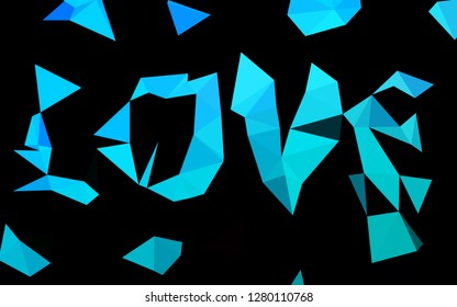 Light Blue, Green vector blurry triangle texture. Modern geometrical abstract illustration with gradient. Template for a cell phone background.