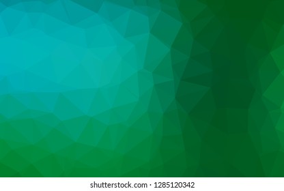 Light Blue, Green vector blurry triangle texture. A vague abstract illustration with gradient. New texture for your design.