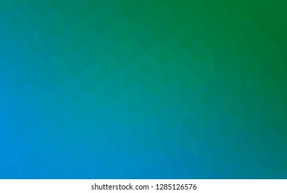 Light Blue, Green vector blurry triangle texture. Colorful abstract illustration with gradient. Template for your brand book.