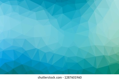 Light Blue, Green vector blurry triangle template. Colorful illustration in Origami style with gradient.  Triangular pattern for your business design.