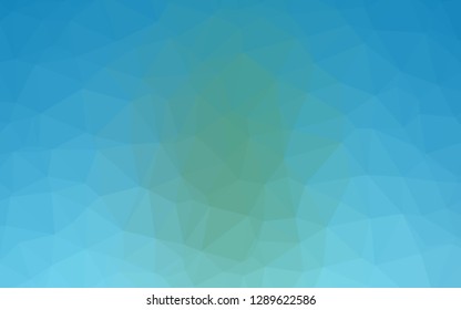 Light Blue, Green vector blurry triangle template. A vague abstract illustration with gradient. New texture for your design.