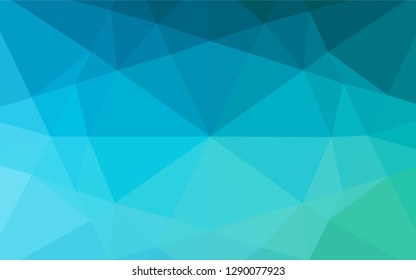 Light Blue, Green vector blurry hexagon pattern. A vague abstract illustration with gradient. A completely new design for your business.
