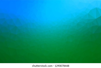 Light Blue, Green vector blurry hexagon template. Modern geometrical abstract illustration with gradient. A new texture for your design.