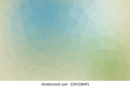 Light Blue, Green vector blurry triangle pattern. Shining illustration, which consist of triangles. Completely new design for your business.