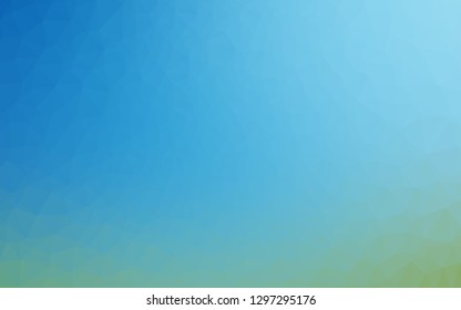 Light Blue, Green vector blurry triangle texture. Modern geometrical abstract illustration with gradient. Triangular pattern for your business design.