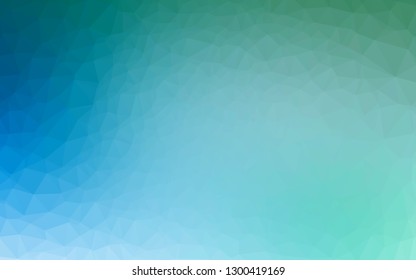 Light Blue, Green vector blurry triangle texture. Colorful illustration in Origami style with gradient.  Elegant pattern for a brand book.