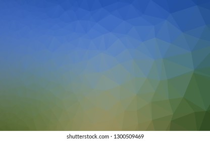 Light Blue, Green vector blurry triangle template. Shining illustration, which consist of triangles. Brand new style for your business design.