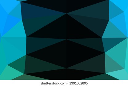 Light Blue, Green vector blurry triangle texture. Colorful illustration in Origami style with gradient.  Completely new template for your business design.