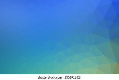 Light Blue, Green vector blurry triangle pattern. Colorful illustration in abstract style with gradient. Template for your brand book.