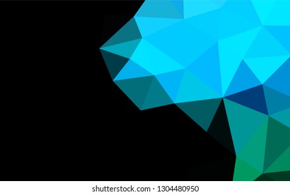 Light Blue, Green vector blurry hexagon texture. Creative illustration in halftone style with gradient. The template can be used as a background for cell phones.