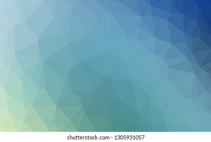 Light Blue, Green vector blurry triangle texture. A completely new color illustration in a vague style. Triangular pattern for your business design.