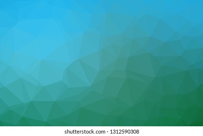 Light Blue, Green vector blurry triangle template. Colorful illustration in Origami style with gradient.  Completely new template for your business design.