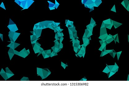 Light Blue, Green vector blurry triangle template. Modern geometrical abstract illustration with gradient. Completely new design for your business.