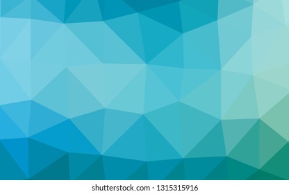 Light Blue, Green vector blurry triangle template. Creative illustration in halftone style with gradient. Brand new style for your business design.