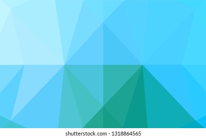 Light Blue, Green vector blurry hexagon texture. Modern geometrical abstract illustration with gradient. The polygonal design can be used for your web site.