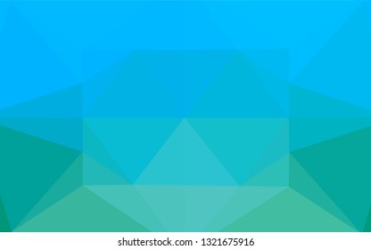 Light Blue, Green vector blurry hexagon texture. Modern geometrical abstract illustration with gradient. The polygonal design can be used for your web site.