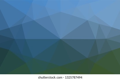 Light Blue, Green vector blurry hexagon texture. A completely new color illustration in a vague style. A completely new template for your business design.