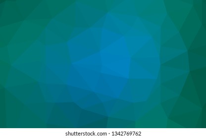 Light Blue, Green vector blurry triangle template. Shining illustration, which consist of triangles. Elegant pattern for a brand book.