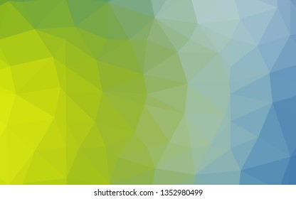 Light Blue, Green vector blurry triangle pattern. Triangular geometric sample with gradient.  Triangular pattern for your business design.