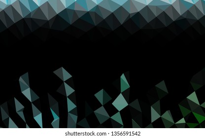Light Blue, Green vector blurry triangle pattern. Colorful illustration in Origami style with gradient.  Triangular pattern for your business design.