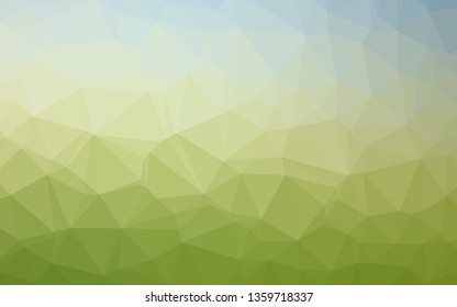 Light Blue, Green vector blurry triangle texture. Triangular geometric sample with gradient.  Polygonal design for your web site.