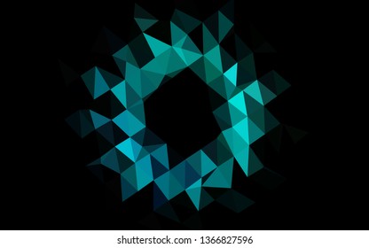 Light Blue, Green vector blurry triangle pattern. An elegant bright illustration with gradient. Template for a cell phone background.