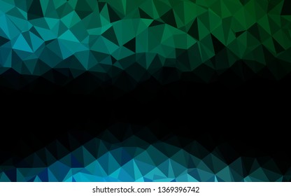 Light Blue, Green vector blurry triangle pattern. A vague abstract illustration with gradient. Textured pattern for background.